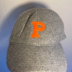 Princeton Vintage Wool Leather Cap Hat Leather Strap